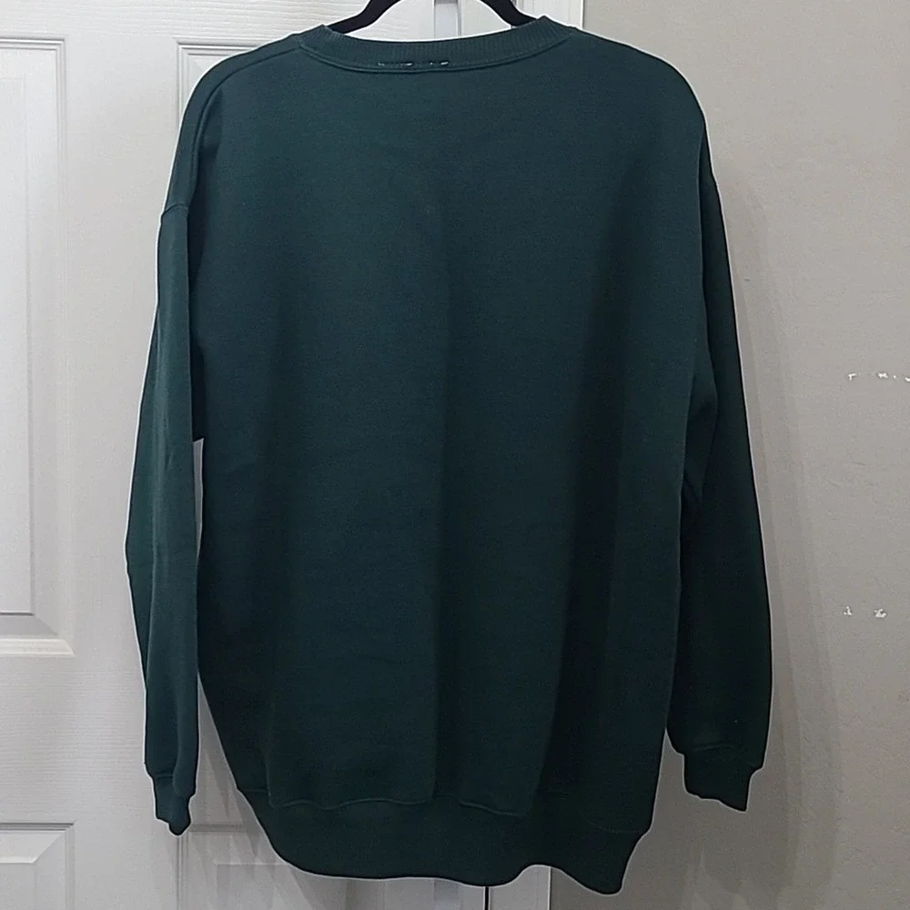 Cherokee Women Sweater‎ Green XL Long Sleeve Crew Neck Vintage Embroidered Logo